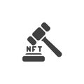 NFT auction vector icon