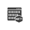 NFT code vector icon