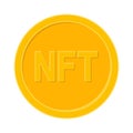 NFT Coin Vector Icon Royalty Free Stock Photo