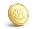 NFT concept. NFT - nonfungible token on white background Royalty Free Stock Photo