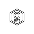 NFT copyright line icon