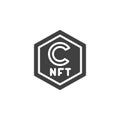 NFT copyright vector icon