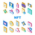 Nft Digital Technology Collection Icons Set Vector Royalty Free Stock Photo