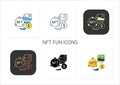 NFT fun icons set