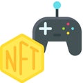 NFT game asset icon, NFT related vector illustration Royalty Free Stock Photo