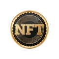 Nft golden token . non fungible token coin