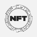 NFT icon, logo. Technology symbol. Abstract vector background Royalty Free Stock Photo