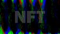 NFT, non-fungible token concept, digital RGB pixels Royalty Free Stock Photo