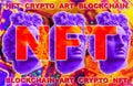 NFT Non fungible token. Crypto art concept. Technology selling unique collectibles, games characters, blockchain assets