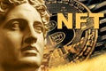 NFT Non fungible token. Crypto art concept. Technology selling unique collectibles, games characters, blockchain assets