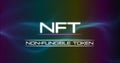 NFT Non fungible token. Crypto art concept. Technology selling unique collectibles, games characters, blockchain assets