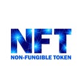 NFT non fungible token logo header banner vector illustration. Digital Art Concept Royalty Free Stock Photo