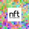 NFT non fungible token logo header banner vector illustration. Digital Art Concept Royalty Free Stock Photo