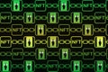 NFT non-fungible tokens art and collectables in green, blockchain technology to create unique digital art