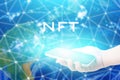 NFT nonfungible tokens, cryptographic, digital art, blockchain marketplace, cryptocurrency payment,Element of the image provided