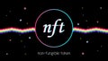 NFT typography non-fungible token, unique pixel crypto art