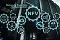 NFV Network Function Virtualization. Architecture Technologies Virtual Machines Concept. Royalty Free Stock Photo