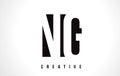 NG N G White Letter Logo Design with Black Square.