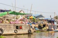 Nga Nam floating market in the morning