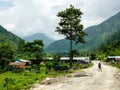 Ngadi village, Nepal - Annapurna trekking Royalty Free Stock Photo