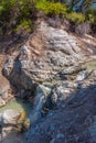 Ngakoro waterfall at Wai-O-Tapu in New Zealand Royalty Free Stock Photo