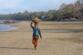 Woman selling souvenirs at Ngapali Beach, Myanmar