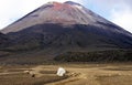 Ngauruhoe volcano with the Red Crater in Tongariro National Park, New Zealand Royalty Free Stock Photo