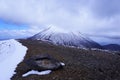 Ngauruhoe Volcano in Tongariro National Park in New Zealand Royalty Free Stock Photo