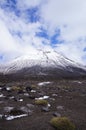 Ngauruhoe Volcano in Tongariro National Park in New Zealand Royalty Free Stock Photo