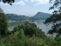 Ngebel lake, in upper view