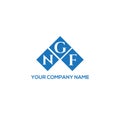 NGF letter logo design on WHITE background. NGF creative initials letter logo concept. NGF letter design Royalty Free Stock Photo