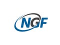 NGF logo, design, vector illustration Royalty Free Stock Photo