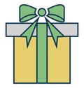 Gift, Present Isolated Vector Icon for Party and Celebration