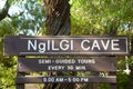 Ngilgi Cave Sign Royalty Free Stock Photo