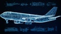 ngineering Marvel: Detailed Blueprint of a Massive Jumbo Jet