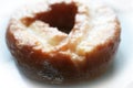 Glazed Donut Close Up With White Background High Quality