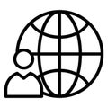 Global services Isolated Vector Icon which can easily modify Royalty Free Stock Photo