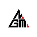 NGK triangle letter logo design with triangle shape. NGK triangle logo design monogram. NGK triangle vector logo template with red Royalty Free Stock Photo