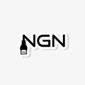 NGN sticker, Next Generation Network logo Royalty Free Stock Photo