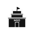 NGO Building icon isolated on white background Royalty Free Stock Photo