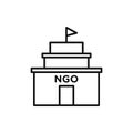 NGO Building icon isolated on white background Royalty Free Stock Photo