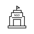 NGO Building icon isolated on white background Royalty Free Stock Photo