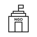 NGO Building icon Royalty Free Stock Photo