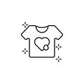 NGO t-shirt heart drop icon. Element of no government organisation icon