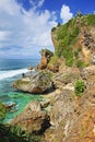 Cliff on Pantai Ngobaran Beach Jogjakarta