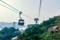 Ngong Ping 360 aerial cable cars or sky trams Royalty Free Stock Photo