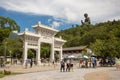 Ngong Ping Piazza With The Big Buddha in background