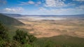 Ngorongoro crater from caldera rim in tanzania Royalty Free Stock Photo