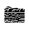 ngorongoro reserve glyph icon vector illustration