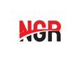 NGR Letter Initial Logo Design Vector Illustration